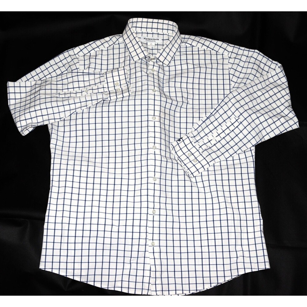 Mizzen + Main - Classic Performance Menswear Long Sleeve Button Up Shirt Size XL
